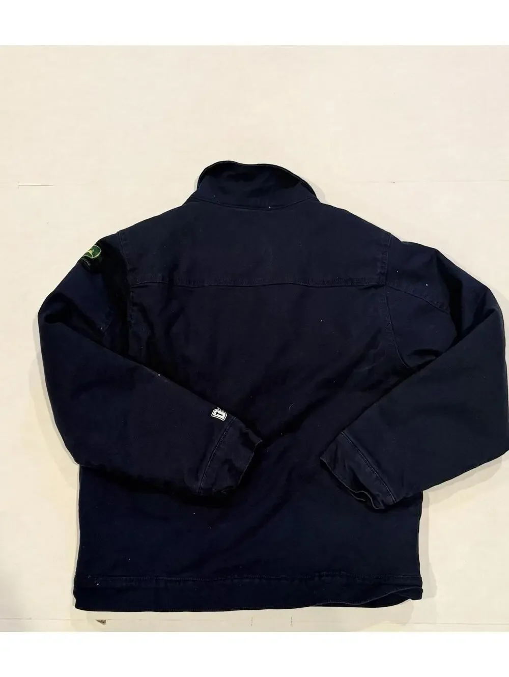John Deere Jacket Boys Large (8-12) Blue Canvas W/ Insulated Jacket Farming